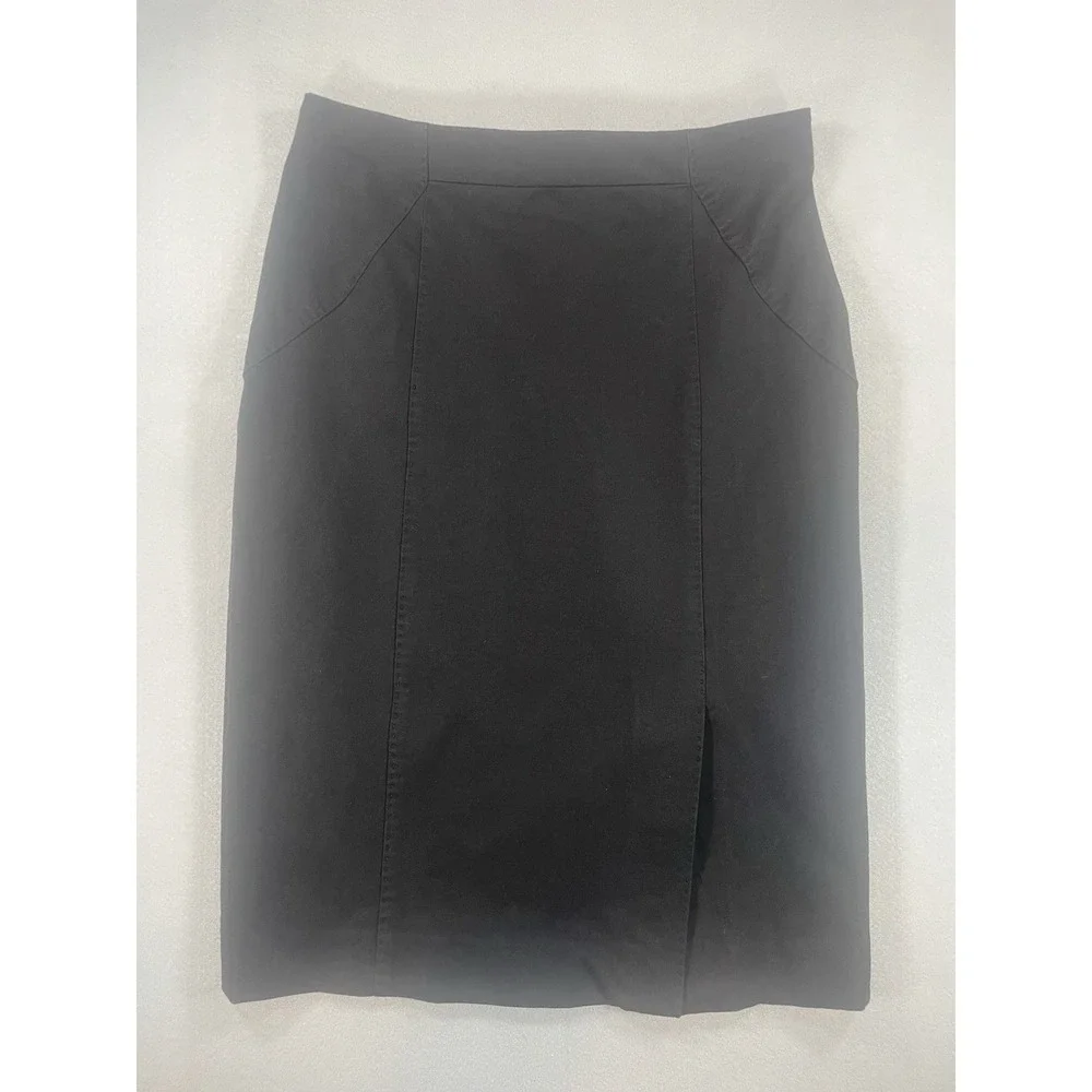 Banana Republic Pencil Skirt Womens‎ Cotton Blend Tailored Black Size 0